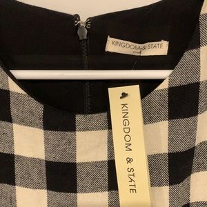Kingdom & State  black and white Buffalo plaid